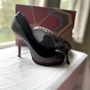 Naughty Monkey-size 10 - Red/Black Checkered pattern.